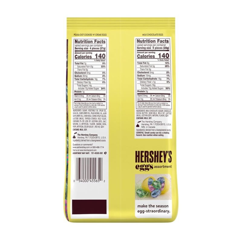 HERSHEY'S Assorted Flavored Eggs, Easter Candy Bag, 31.5 oz (158 Pieces) - Image 4