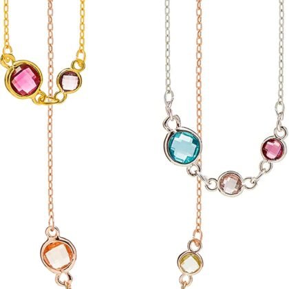 Custom Birthstone Necklace for Women, Family Jewelry Gift for Moms, Kids, and Grandmas -BSN-MC
