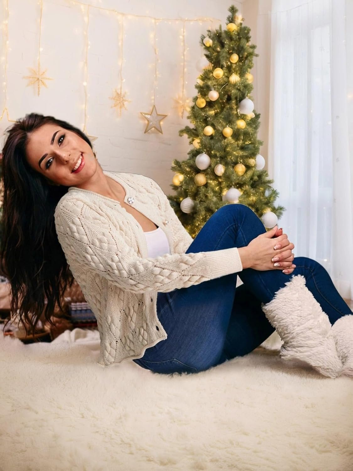 FAIRY SEASON Women's Cardigan Sweaters Casual Long Sleeve Button Cable Knit Cropped Cardigans 2025 Trendy Jackets Outerwear - Image 2