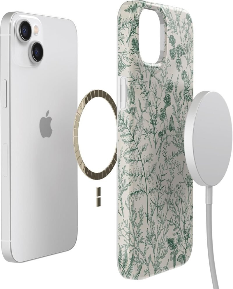 Casely iPhone 14 Case | Sage Garden | Green Floral | Compatible with MagSafe | Classic Ultra Slim Case Design - Image 6