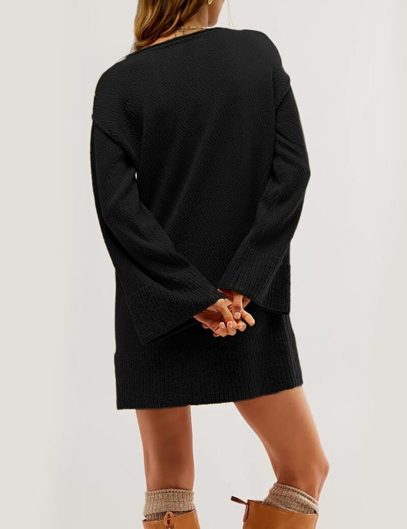 Lianlive Sweater Dress for Women Casual Long Sleeve Knit Dresses Crewneck Pullover Sweaters 2024 Trendy Fall Outfits - Image 3