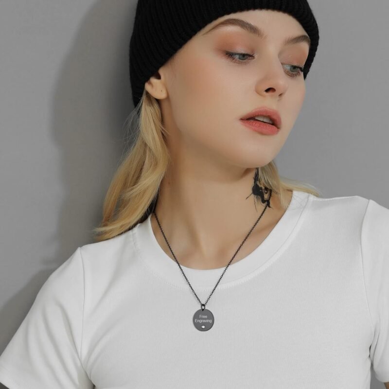 GOLDCHIC JEWELRY Personalized Birthstone Name Necklaces for Men Women, Engraved Family Names Necklace with Birthstone Vertical Bar Necklace, Pendant for Husband/Father/Grandma/Wife Birthday Gifts - Image 2