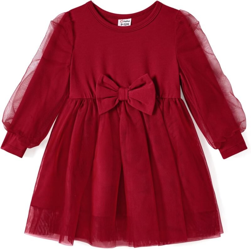 PATPAT Family Matching Outfits Set Mommy and Me Dresses Off Shoulder Midi Dress Dad and Boy Plaid Button Down Shirts - Image 5