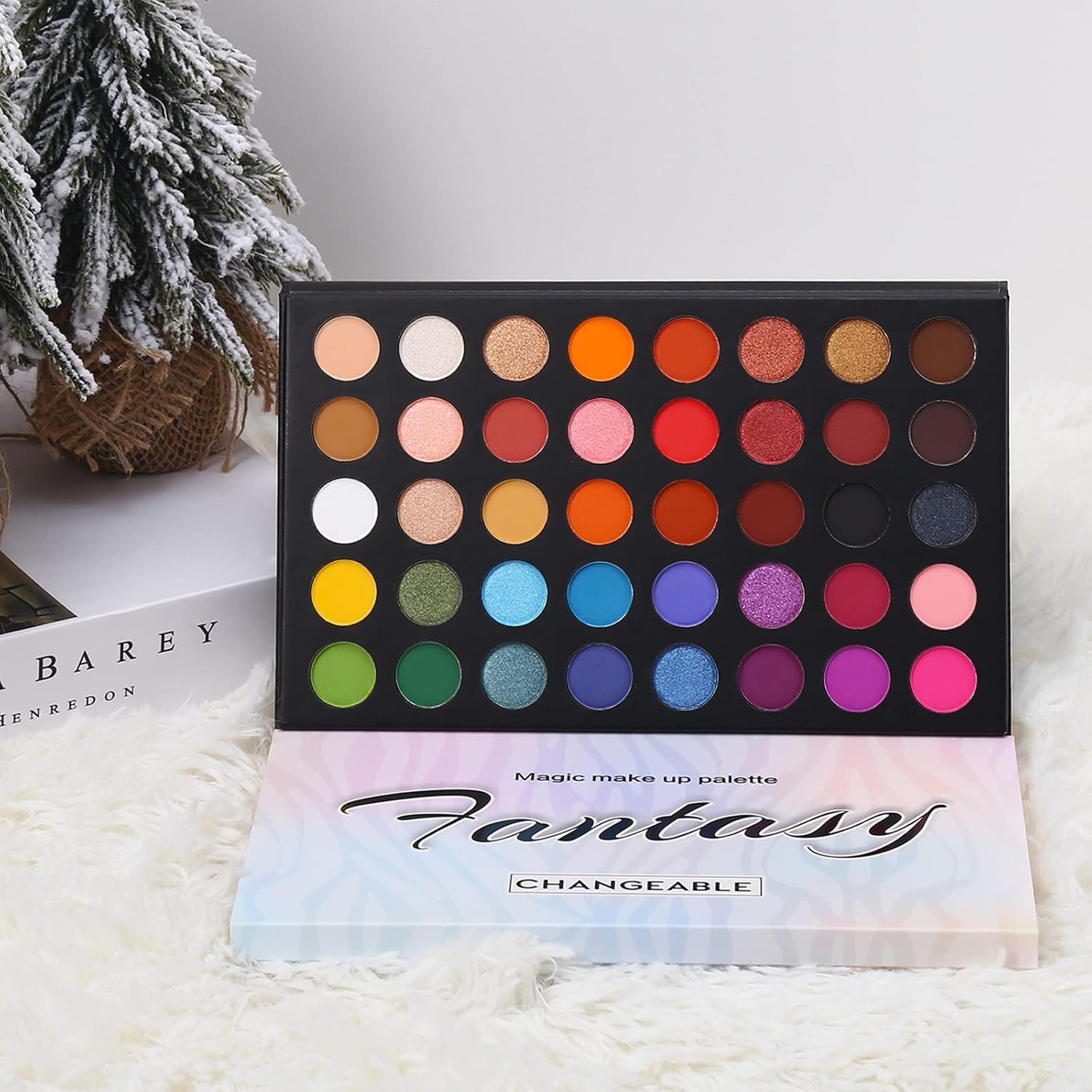 Highly Pigmented Eye Makeup Palette, Matte Shimmer Metallic Eyeshadow Pallet Long Lasting Blendable Natural Colors Make Up Eye Shadows Cosmetics Gift Kit - Image 7