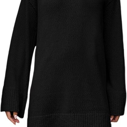 Lianlive Sweater Dress for Women Casual Long Sleeve Knit Dresses Crewneck Pullover Sweaters 2024 Trendy Fall Outfits