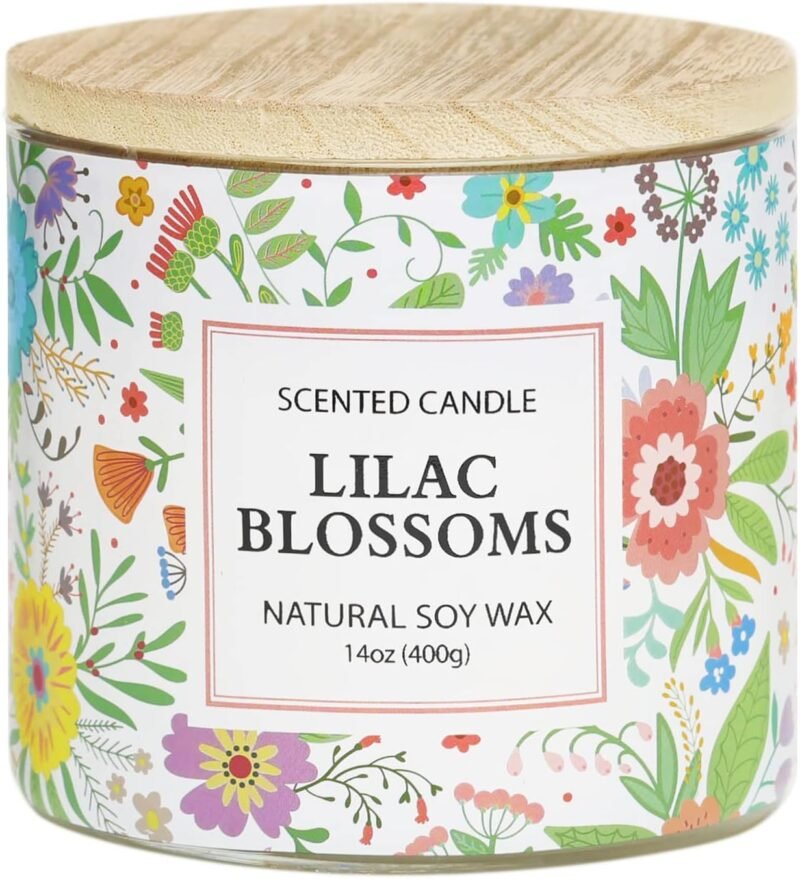 Spring Candle,Easter Scented Candle, Floral Scented Candle, Blossoms Gardenia Scented Candle,Large 3 Wicks, 14 oz