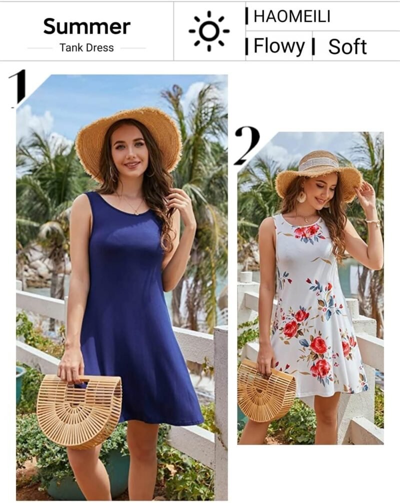 Short/Long Sleeve Women's Cold Shoulder Dress with Pockets Casual Swing T-Shirt Dresses - Image 5