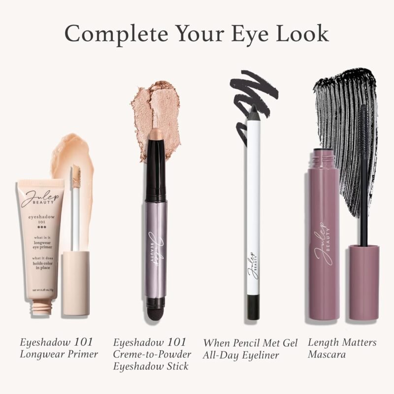 Julep Eyeshadow 101 Crème-to-Powder Waterproof Eyeshadow Stick – Champagne Shimmer – Long-Lasting, Crease-Proof, Medium Golden-Beige Shimmer Cream Eyeshadow with Built-in Smudger - Image 8