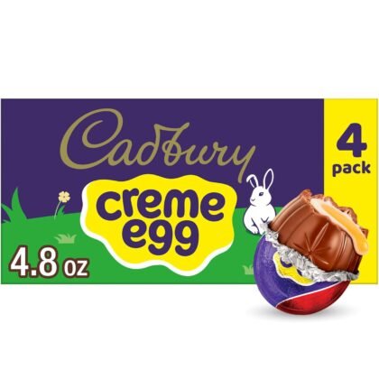 CADBURY CREME EGG Milk Chocolate and Fondant, Easter Candy Box, 4.8 oz (4 Count)