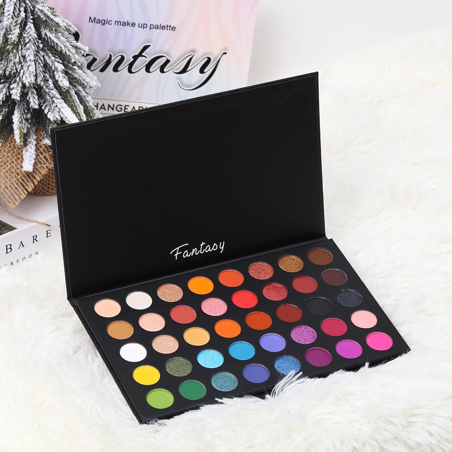 Highly Pigmented Eye Makeup Palette, Matte Shimmer Metallic Eyeshadow Pallet Long Lasting Blendable Natural Colors Make Up Eye Shadows Cosmetics Gift Kit - Image 8