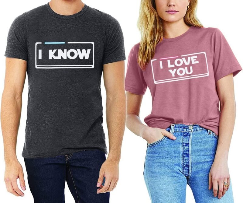 I Love You I Know Couples Matching Outfits Casual Short Sleeve Tops Holiday Couple Shirt Valentine's Day Gift - Image 3