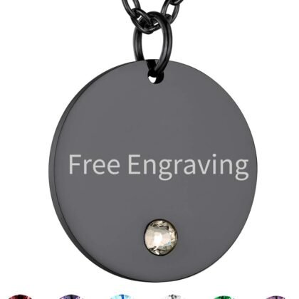GOLDCHIC JEWELRY Personalized Birthstone Name Necklaces for Men Women, Engraved Family Names Necklace with Birthstone Vertical Bar Necklace, Pendant for Husband/Father/Grandma/Wife Birthday Gifts