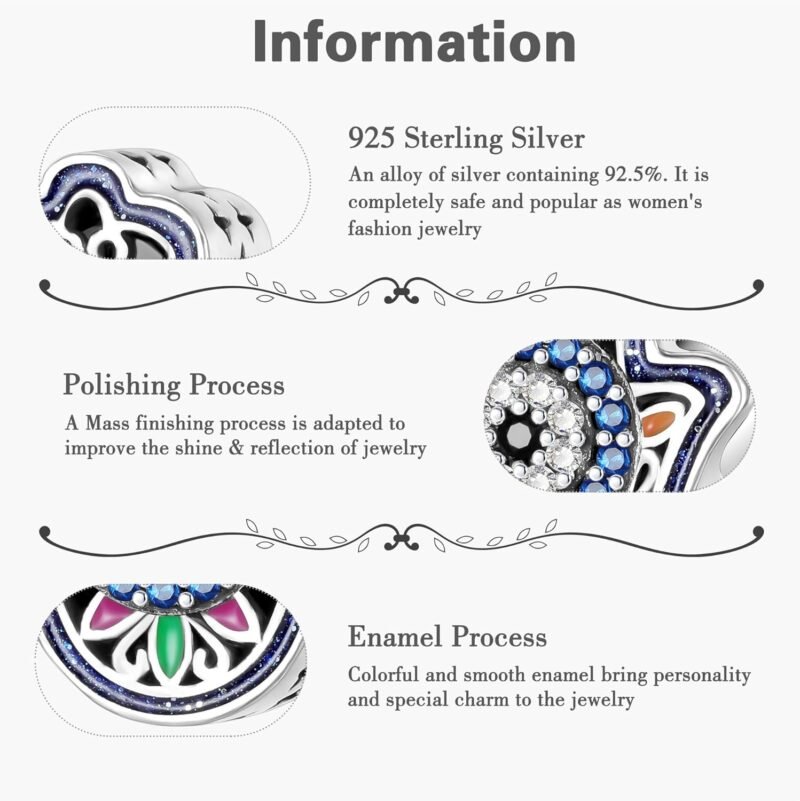 925 Sterling Silver Charms for Bracelets and Necklaces Pendant Jewelry Valentine's Christmas Day Mother's Day Women's Bead Charms for Women - Image 3