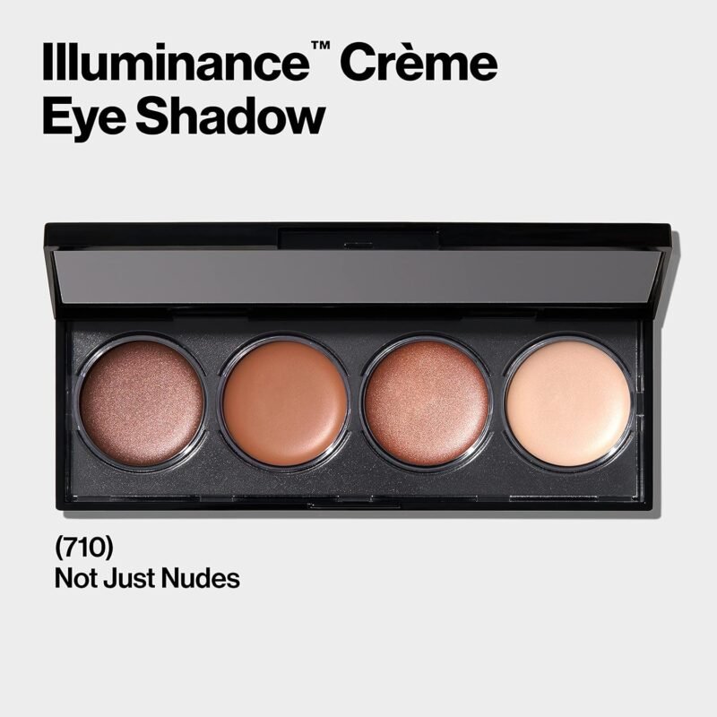 Revlon Crème Eyeshadow Palette, Illuminance Eye Makeup with Crease- Resistant Ingredients, Creamy Pigmented in Blendable Matte & Shimmer Finishes, 710 Not Just Nudes, 0.12 Oz - Image 2