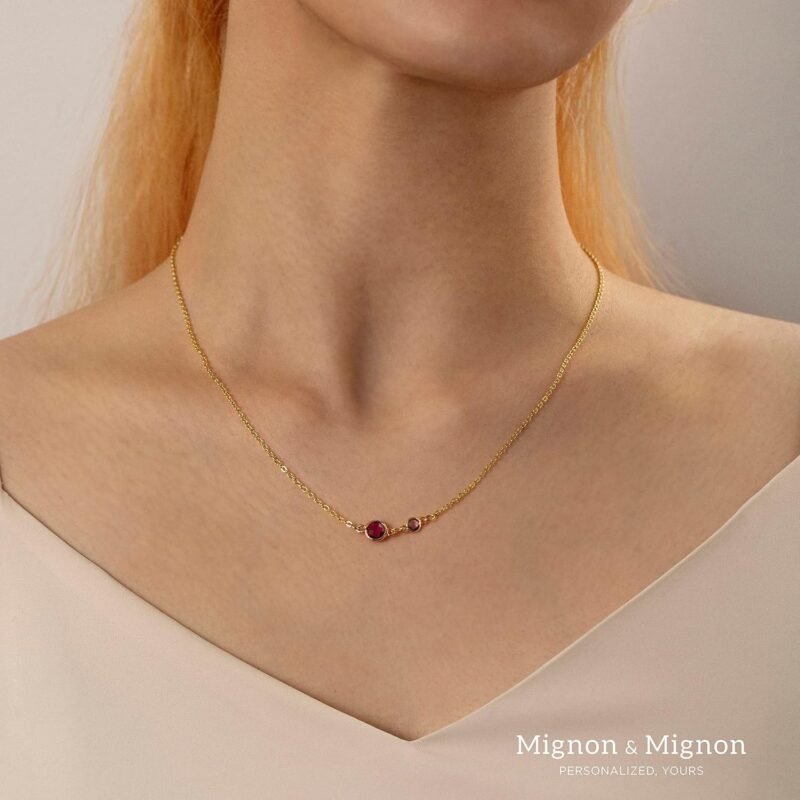 Custom Birthstone Necklace for Women, Family Jewelry Gift for Moms, Kids, and Grandmas -BSN-MC - Image 7