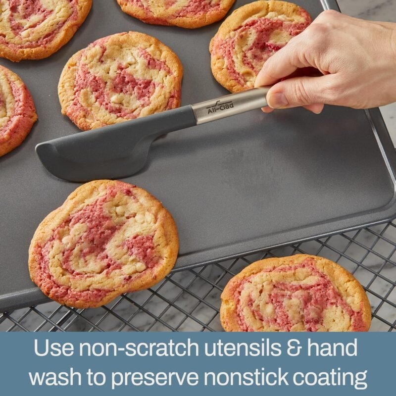 All-Clad Pro-Release Nonstick 9x13 Inch Oven Safe 450F Half Sheet, Cookie Sheet, Muffin Pan, Cooling & Baking Rack, Round & Loaf Cake Pans, Grey - Image 5