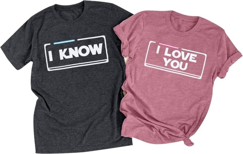 I Love You I Know Couples Matching Outfits Casual Short Sleeve Tops Holiday Couple Shirt Valentine's Day Gift