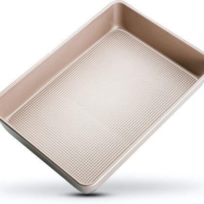Ultra Cuisine 9x13 Inch Cake Baking And Brownie Pan - Easy Cleaning And Low Maintenance - Elevated Non-Stick Even Baking Experience - Food Safe Coating - Bake Like A Pro For A Lifetime