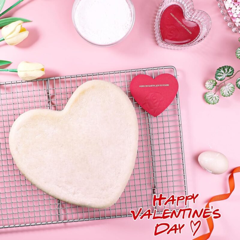 Webake Silicone Heart Shaped Cake Pans, 8 Inch Nonstick Heart Cake Pan Heart Cake Baking Mold, Set of 2 - Image 7
