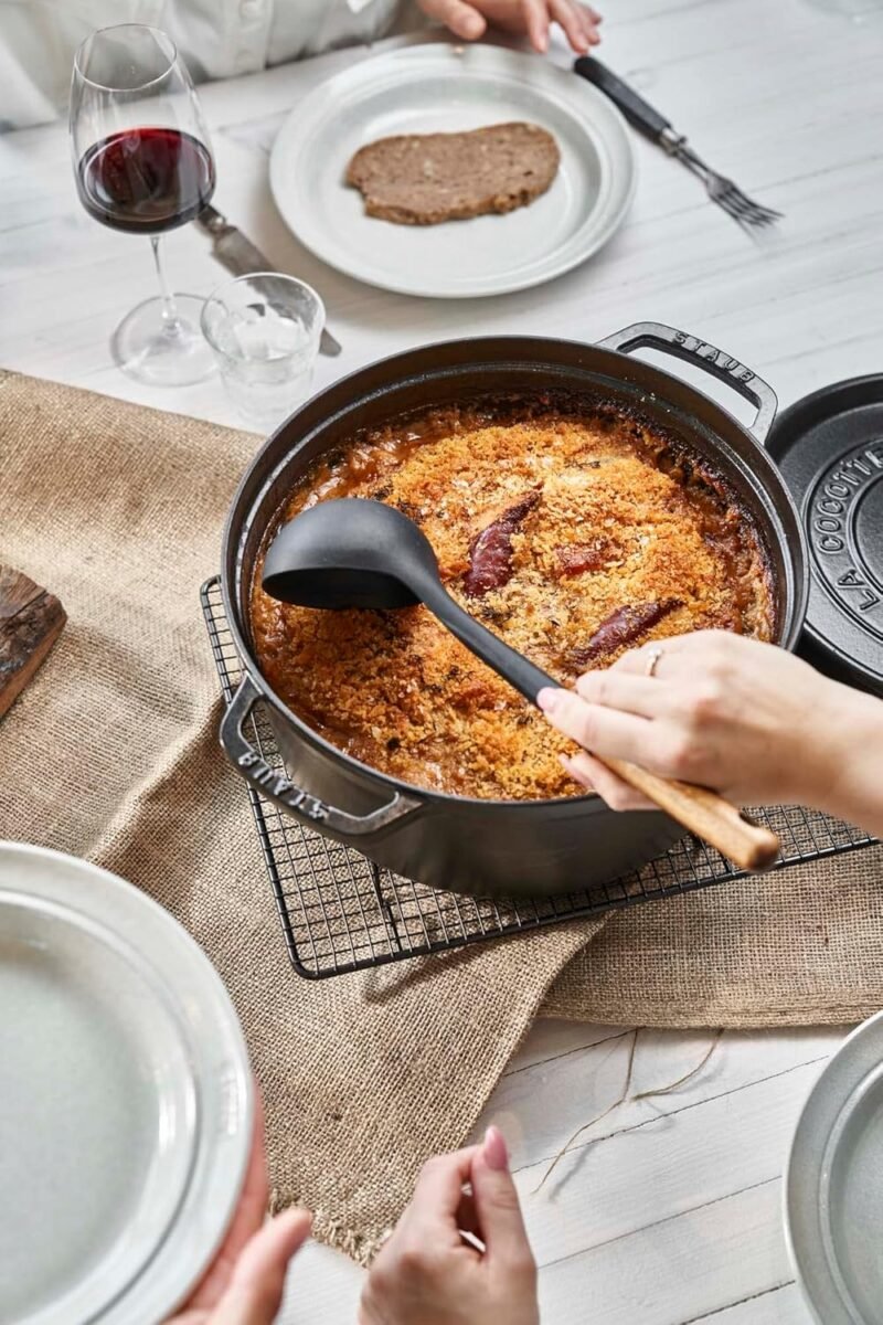 STAUB Cast Iron Dutch Oven 7-qt Round Cocotte, Made in France, Serves 7-8, Black Matte - Image 7