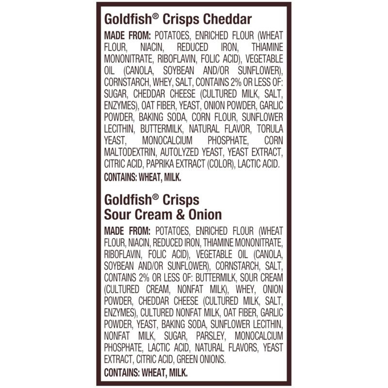 Goldfish Crisps Baked Chip Crackers Variety Pack, 0.8 Oz Snack Packs, 9 Pk - Image 3