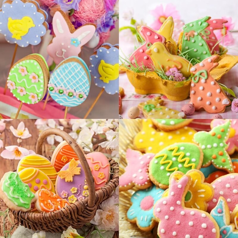 Easter Cookie Decorating Kit(ALL-IN-ONE),185Pcs with 9pcs Easter cookie cutters,Mixing Tools,Piping Tools,Decorating Tools and 100pcs Cookies Bags for Baking Beginners and Decorator - Image 6