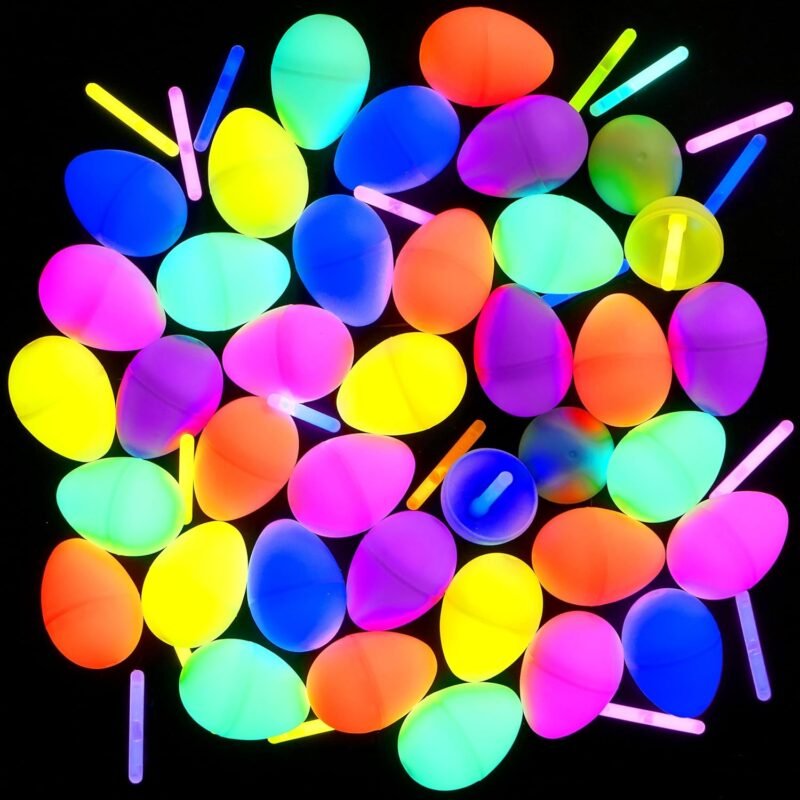 JOYIN 144 Pcs Easter Eggs with 288 Pcs Mini Glow Sticks for Kids Glow-in-The-Dark Basket Stuffers Fillers Gift, Easter Eggs Hunt Game Party Favors Classroom Decorations Supplies - Image 6