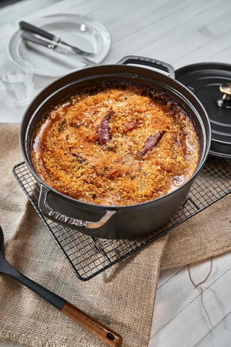 STAUB Cast Iron Dutch Oven 7-qt Round Cocotte, Made in France, Serves 7-8, Black Matte - Image 2