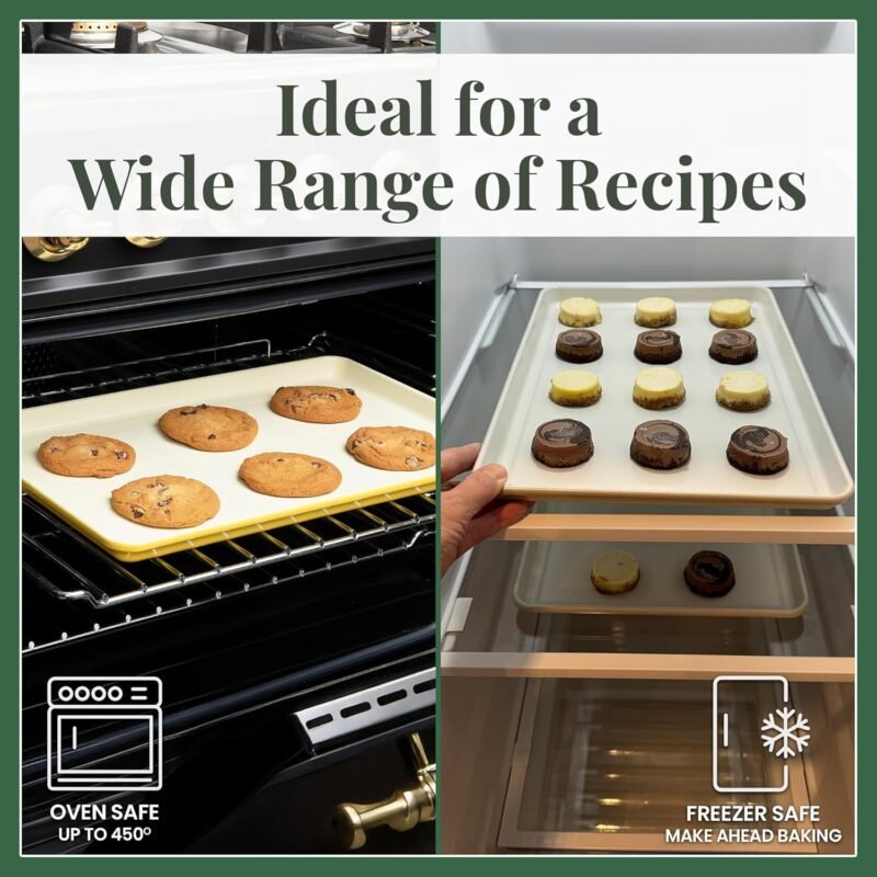 Larder & Vine 8-Piece Bakeware Set | Non-Stick Baking Set with Ceramic Finish | PFAS, PFOA, PTFE, and BPA Free Baking Essentials | Baking Sheets, Muffin Tins and Assorted Baking Pans | Limoncello - Image 7