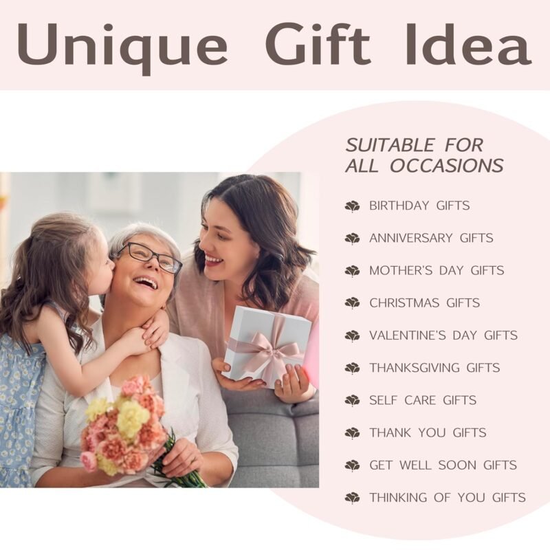 Orchid & Jasmine Spa Gift Set for Women – Luxurious Valentine's Day Spa Gift Baskets for Women – Perfect Birthday Gifts for Women, Gifts for Mom, Wife, Sister, Friend, Bath Gifts for Women - Image 7
