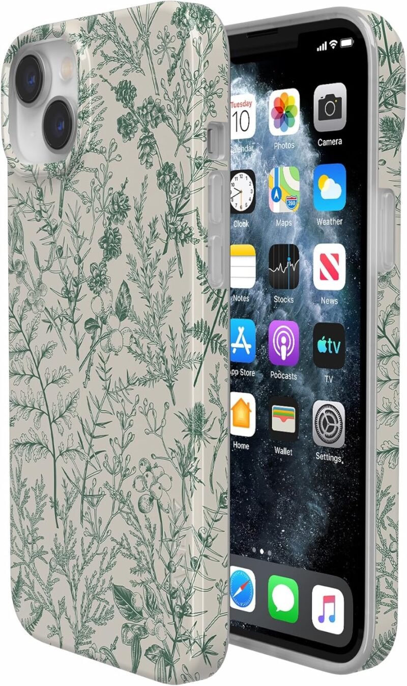 Casely iPhone 14 Case | Sage Garden | Green Floral | Compatible with MagSafe | Classic Ultra Slim Case Design - Image 5