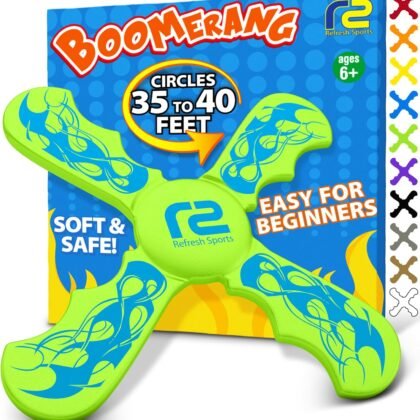 Fun Boomerang - Easter Basket Stuffers for Kids - Soft & Easy to Use - Easter Gifts for Boys & Girls All Ages - Best Boy Gifts for 6 7 8 9 10 Year Old Boys + 2025 Top Toys for Age 8-12 Boy Gift Ideas