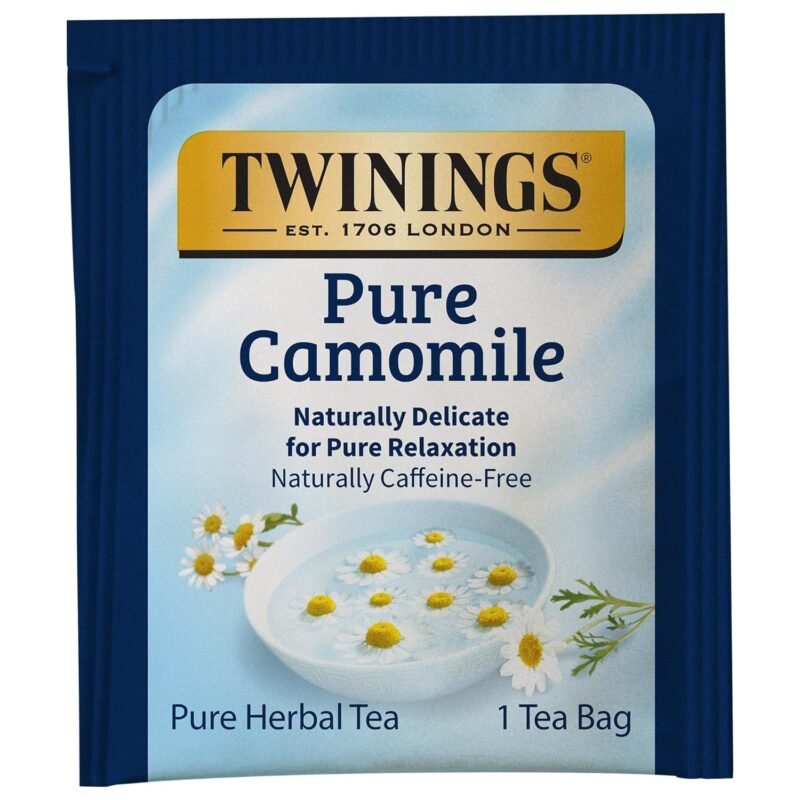 Twinings Pure Camomile Herbal Tea Individually Wrapped Bags, 100 Count (Pack of 1), Delicate for Pure Relaxation, Naturally Caffeine-Free, Enjoy Hot or Iced - Image 2