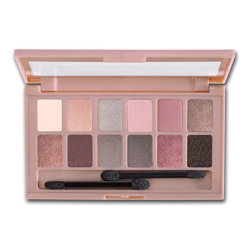 Maybelline The Blushed Nudes Eyeshadow Palette Makeup, 12 Pigmented Matte & Shimmer Shades, Blendable Powder, 1 Count - Image 2