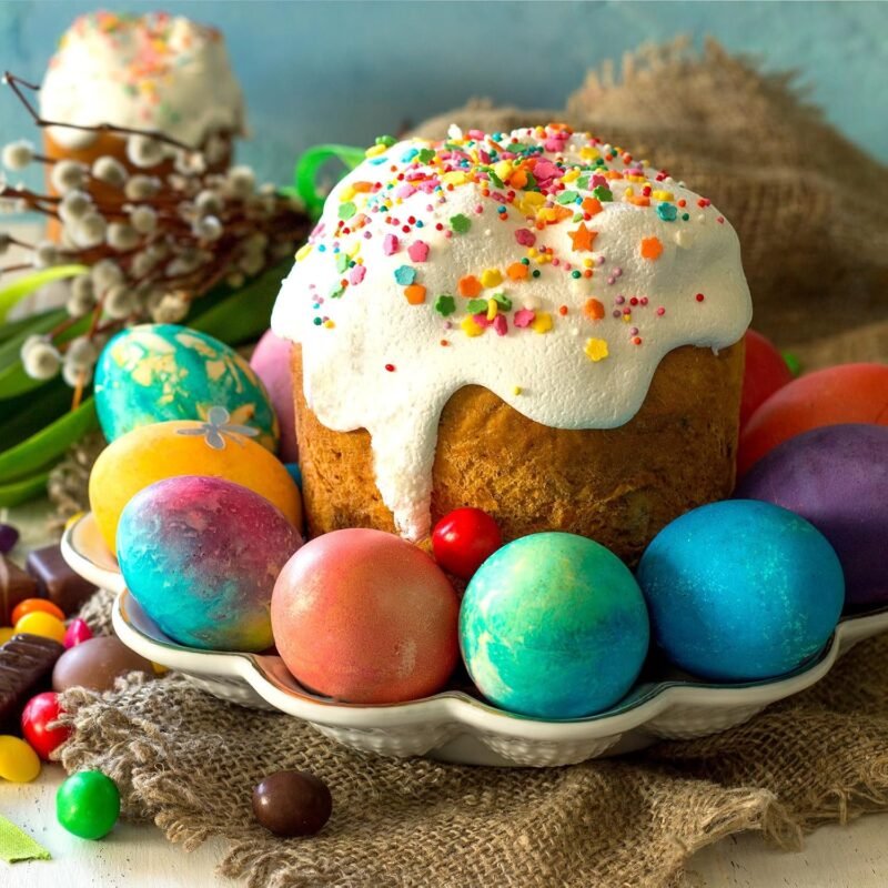 Silipull 38 Pcs DIY Easter Egg Painting Kit Easter Basket Stuffers Include Wooden Hanging Eggs Tablecloth Pigment Palette Brushes Sticker Tray for Holiday Party Supplies Gift Decorating Kit - Image 6