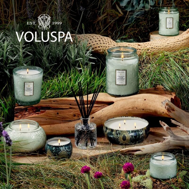 Voluspa French Cade Lavender Candle, 18 oz, Coconut Wax Blend, Scented Candles for Home, 100 Hour Burn Time, Candle Jars - Image 6