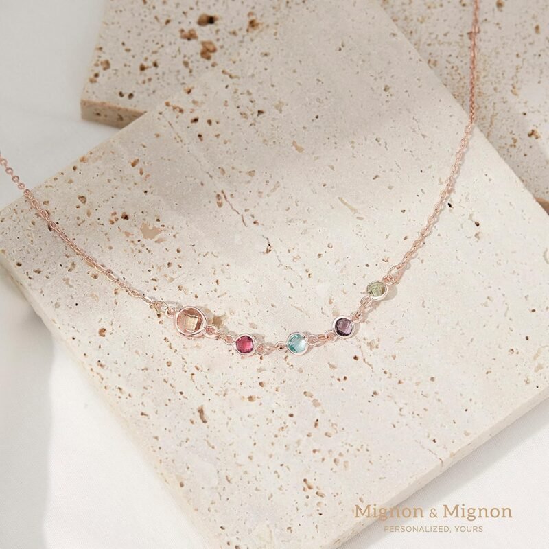 Custom Birthstone Necklace for Women, Family Jewelry Gift for Moms, Kids, and Grandmas -BSN-MC - Image 6