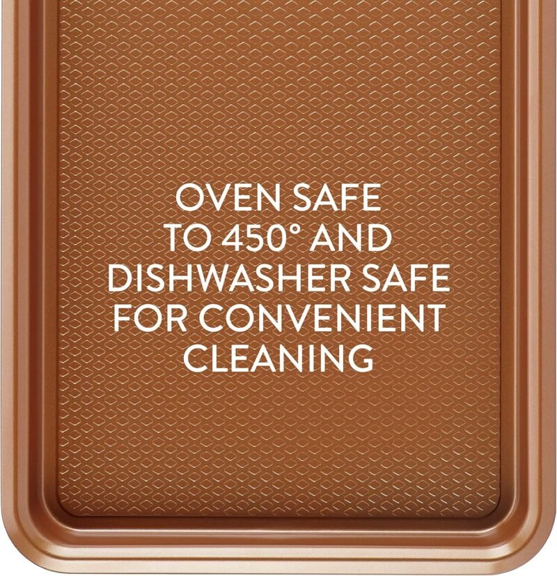 Ayesha Curry Nonstick Bakeware Nonstick Baking Pan With Lid / Nonstick Cake Pan With Lid, Rectangle - 9 Inch x 13 Inch, Brown, Copper - Image 6