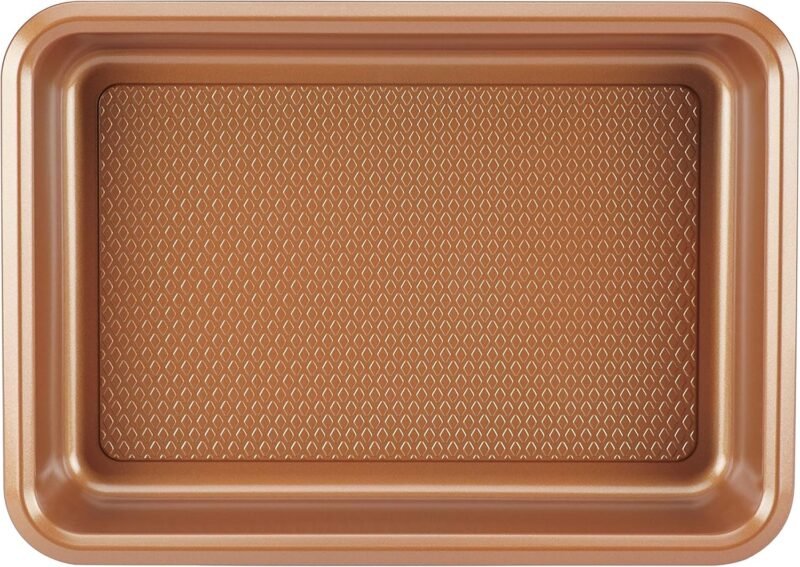 Ayesha Curry Nonstick Bakeware Nonstick Baking Pan With Lid / Nonstick Cake Pan With Lid, Rectangle - 9 Inch x 13 Inch, Brown, Copper - Image 11