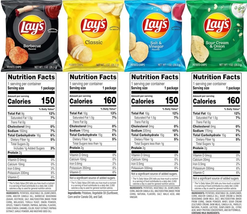 Lay's Potato Chips, 4 Flavor Variety Pack, 1 oz Single Serve Bags, (40 Pack) - Image 5
