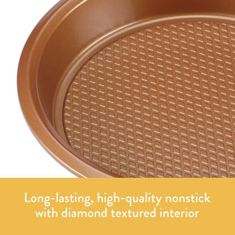 Ayesha Curry Nonstick Bakeware Nonstick Baking Pan With Lid / Nonstick Cake Pan With Lid, Rectangle - 9 Inch x 13 Inch, Brown, Copper - Image 5