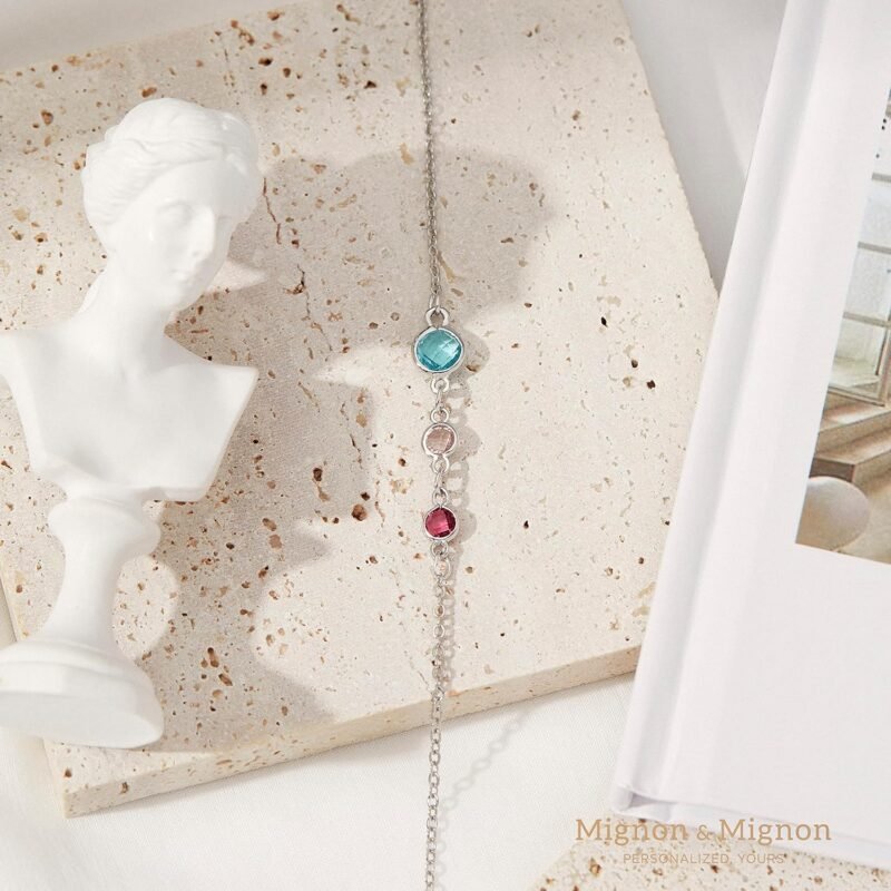 Custom Birthstone Necklace for Women, Family Jewelry Gift for Moms, Kids, and Grandmas -BSN-MC - Image 5