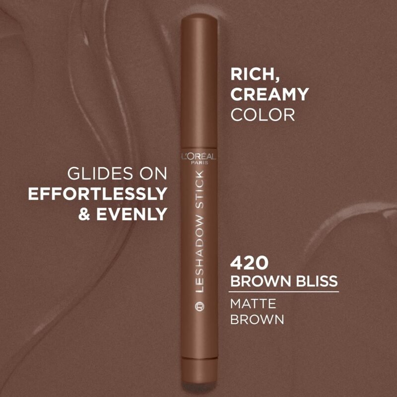 L'Oreal Paris Makeup Le Shadow Stick Eyeshadow, Blendable, Smudge-Resistant, Cream Eyeshadow, Brown Bliss, 0.05 Oz - Image 2