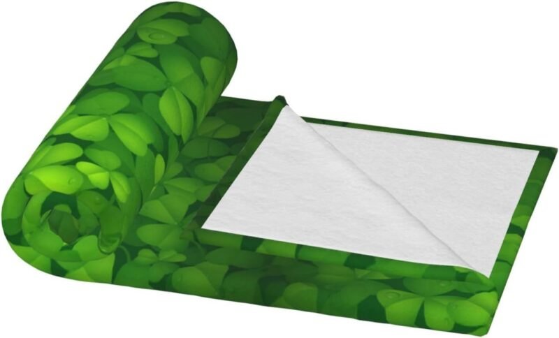 St. Patrick's Day Fleece Blanket Festival Greens of Ireland Clovers Shamrocks Design Throw Blanket Lightweight Cozy for Couch, Sofa, Bed 30" x 40" St. Patrick's Day Gifts - Image 6