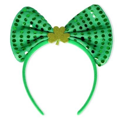 St. Patrick's Day Headbands, Green Shamrock Clover Hats Headband Saint Patricks Day Irish Headwear Costume Accessories for Adults Kids