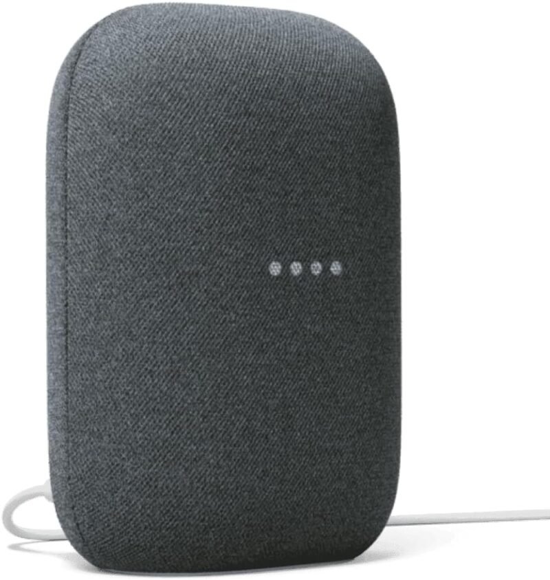 Google Audio Bluetooth Speaker - Wireless Music Streaming, Powerful Sound, Assistant Built-in, Wi-Fi and Bluetooth Connectivity, Smart Home Control, Stereo Pairing (Charcoal)