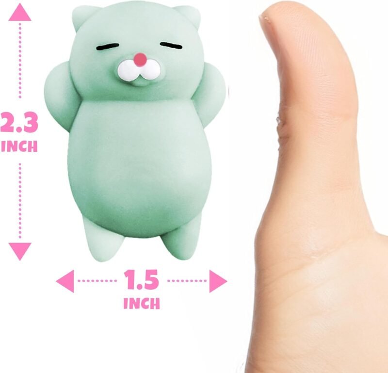 Nutty Toys Squishy Cat Set - 2" Soft Silicone Kawaii Kitties, Top Stress Relief Toy 2025, Unique Kids & Adults Gift Idea, Best Teenage Girl, Teen Boy & Tween Easter Present - Image 6
