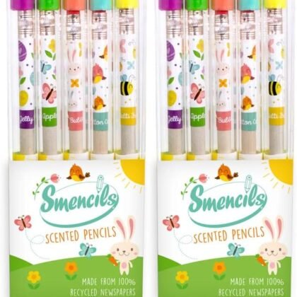 Spring Smencils (2 Pack) - HB #2 Patented Gourmet Scented Pencils, 5 Count, Gifts for Kids, School Supplies, Classroom Rewards, Easter day
