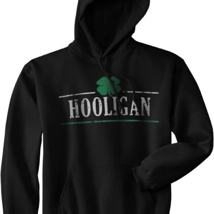 Crazy Dog T-Shirts Hooligan Shamrock Funny Saint St Patricks Day Drinking Hoodie For Paddys Day