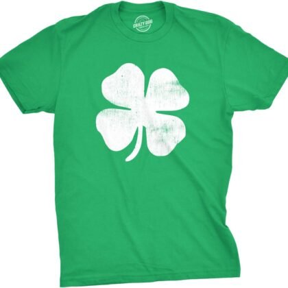 Mens Novelty Saint Patricks T Shirt Funny Irish Tees Cool Party Tees for Guys